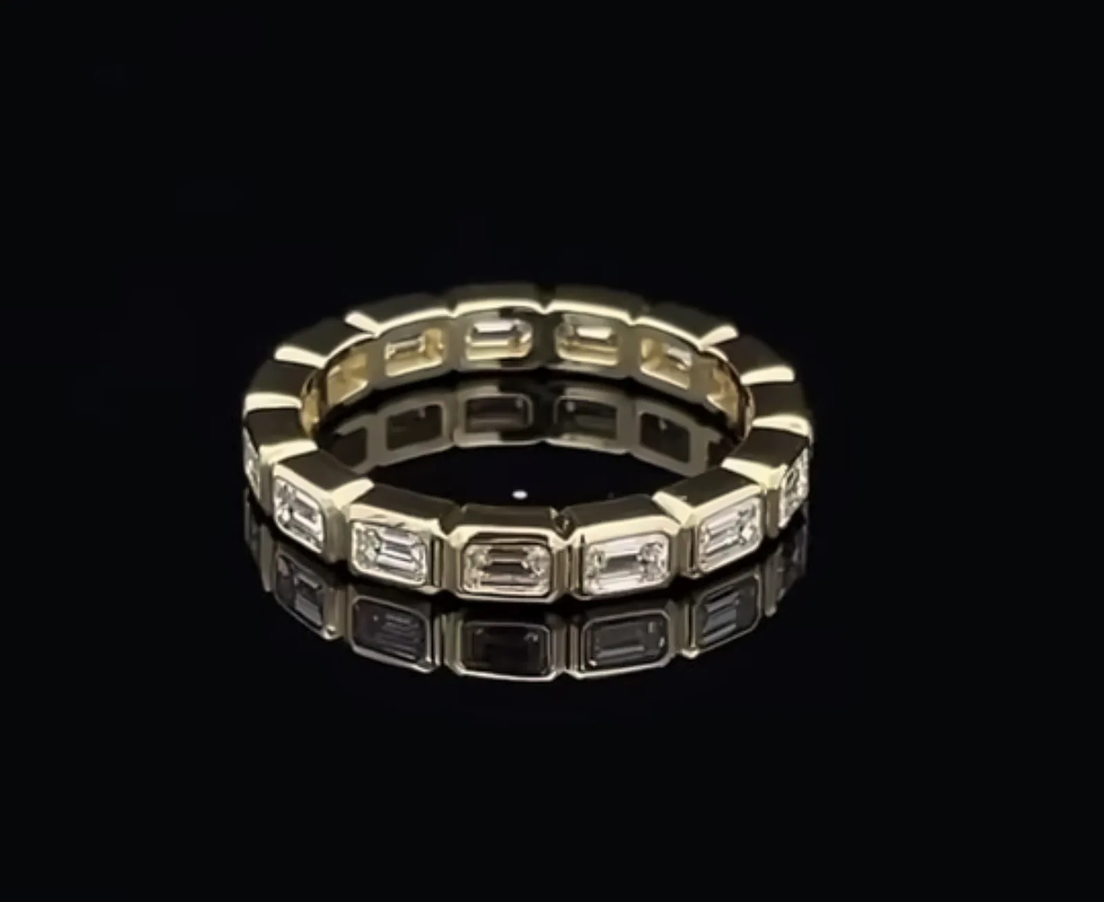 Anillo eternity de baguettes